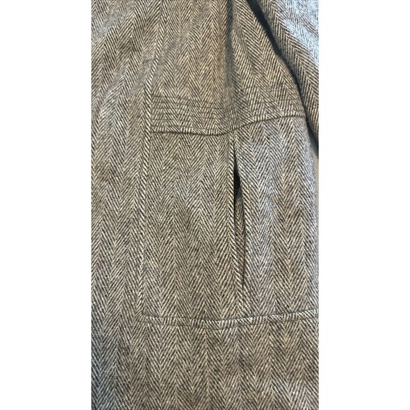 VTG Herman Kay Women's Gray Tweed  Wool Blend Button Front Pea Coat Sz 22P - Picture 4 of 13